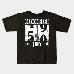 Oldometer 50th Birthday - July Kids T-Shirt